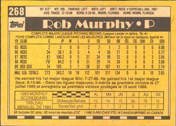 1990 O-Pee-Chee #268 Rob Murphy Back