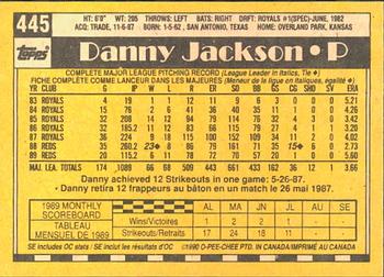 1990 O-Pee-Chee #445 Danny Jackson Back