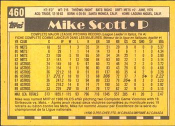 1990 O-Pee-Chee #460 Mike Scott Back