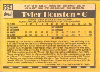 1990 O-Pee-Chee #564 Tyler Houston Back