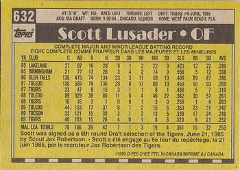 1990 O-Pee-Chee #632 Scott Lusader Back