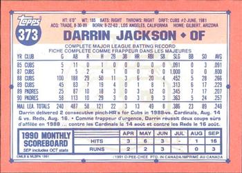 1991 O-Pee-Chee #373 Darrin Jackson Back