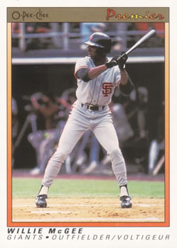 1991 O-Pee-Chee Premier #78 Willie McGee Front