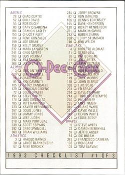 1993 O-Pee-Chee #394 Checklist 1-132 Front