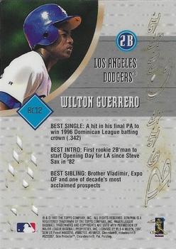 1997 Bowman's Best - Best Cuts #BC12 Wilton Guerrero Back