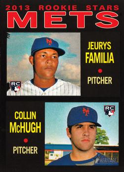 2013 Topps Heritage - Black #398 Mets 2013 Rookie Stars (Jeurys Familia / Collin McHugh) Front