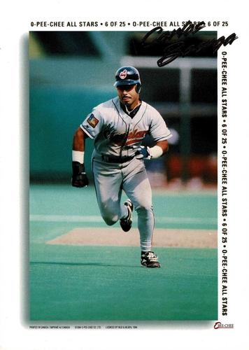 1994 O-Pee-Chee - All-Stars Gold Foil Exchange 5x7 #6 Carlos Baerga Front