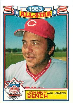 1984 Topps - Glossy All-Stars #22 Johnny Bench Front