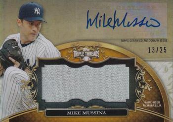 2013 Topps Triple Threads - Unity Relic Autographs Gold #UAJR-MM Mike Mussina Front