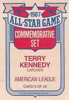1988 Topps - Glossy All-Stars #9 Terry Kennedy Back