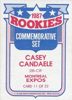 1988 Topps - Glossy Rookies #11 Casey Candaele Back