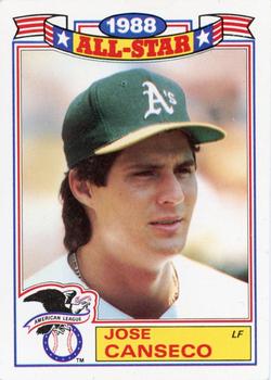 1989 Topps - Glossy All-Stars #6 Jose Canseco Front