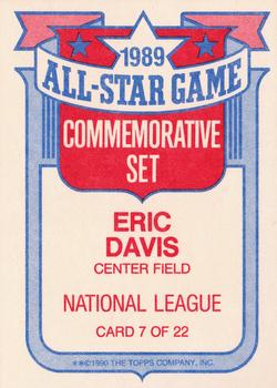 1990 Topps - Glossy All-Stars #7 Eric Davis Back