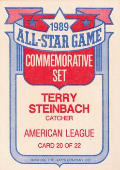 1990 Topps - Glossy All-Stars #20 Terry Steinbach Back