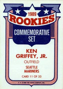 1990 Topps - Glossy Rookies #11 Ken Griffey, Jr. Back
