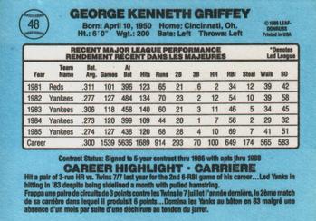 1986 Leaf #48 Ken Griffey Back
