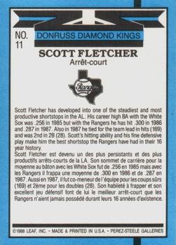 1988 Leaf #11 Scott Fletcher Back