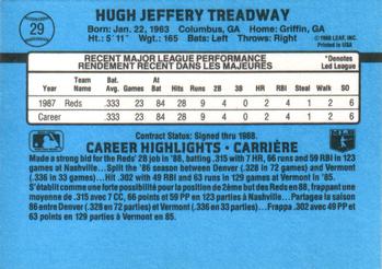 1988 Leaf #29 Jeff Treadway Back