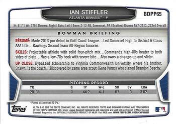 2013 Bowman Draft Picks & Prospects - Chrome Draft Picks #BDPP65 Ian Stiffler Back