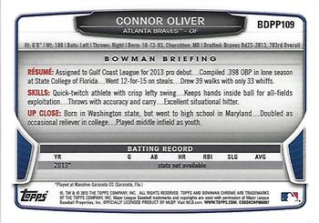 2013 Bowman Draft Picks & Prospects - Chrome Draft Picks #BDPP109 Connor Oliver Back