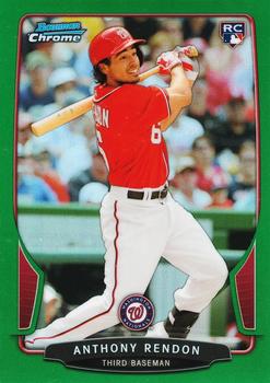 2013 Bowman Draft Picks & Prospects - Chrome Green Refractors #5 Anthony Rendon Front