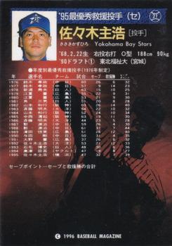 1996 BBM #21 Kazuhiro Sasaki Back