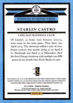 2014 Donruss #225 Starlin Castro Back