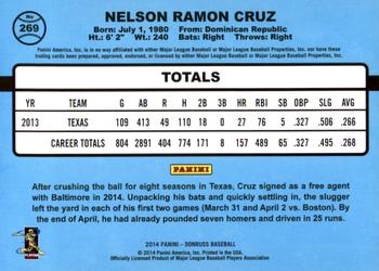 2014 Donruss #269 Nelson Cruz Back