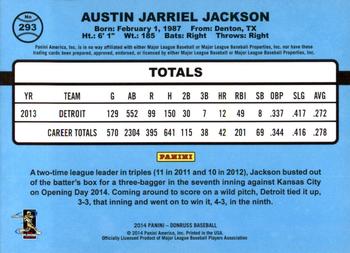 2014 Donruss #293 Austin Jackson Back