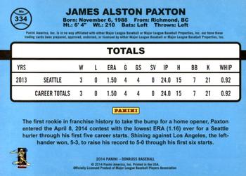 2014 Donruss #334 James Paxton Back