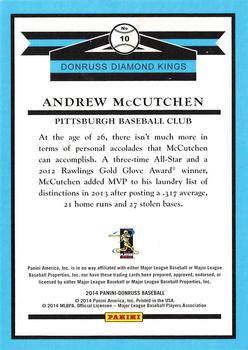 2014 Donruss #10 Andrew McCutchen Back