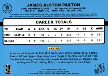 2014 Donruss #39 James Paxton Back