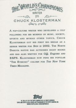 2014 Topps Allen & Ginter #271 Chuck Klosterman Back