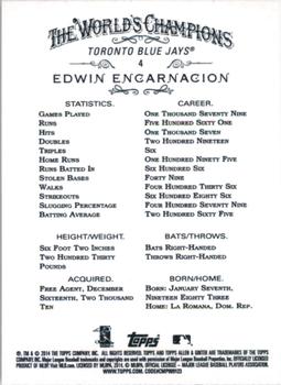 2014 Topps Allen & Ginter #4 Edwin Encarnacion Back