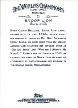 2014 Topps Allen & Ginter #23 Snoop Lion Back