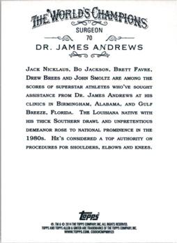 2014 Topps Allen & Ginter #70 Dr. James Andrews Back