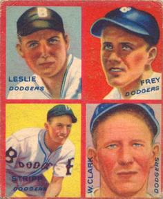 1935 Goudey 4-in-1 (R321) #NNO Sam Leslie / Lonny Frey / Joe Stripp / Watty Clark Front