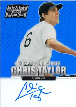 2013 Panini Prizm Perennial Draft Picks - Prospect Signatures Blue Prizms #86 Chris Taylor Front