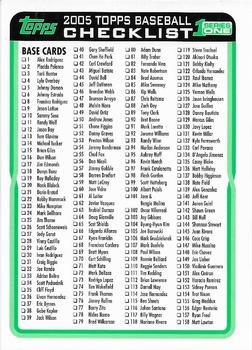 2005 Topps - Checklists Green #1 Checklist Series 1: 1-263 Front