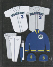 1988 Panini Stickers #179 Mariners Uniform Front