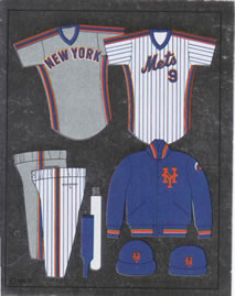 1988 Panini Stickers #334 Mets Uniform Front