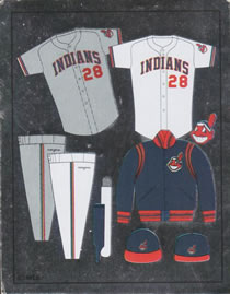 1988 Panini Stickers #67 Indians Uniform Front