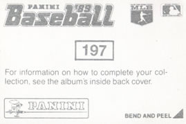 1989 Panini Stickers #197 Jack Murphy Stadium Back