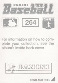 1989 Panini Stickers #264 Larry Sheets Back
