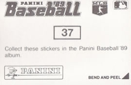 1989 Panini Stickers #37 Atlanta-Fulton County Stadium Back