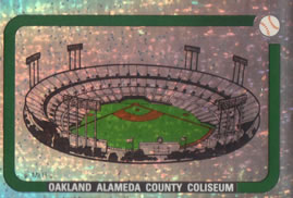 1989 Panini Stickers #417 Oakland-Alameda County Coliseum Front