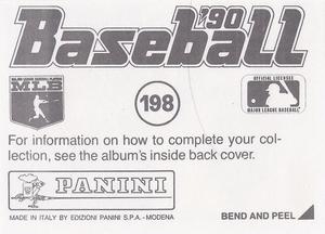 1990 Panini Stickers #198 Dave Stewart / Bo Jackson Back