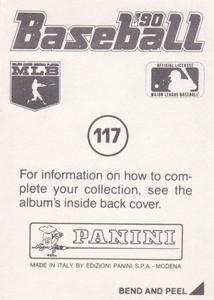 1990 Panini Stickers #117 Allan Anderson Back
