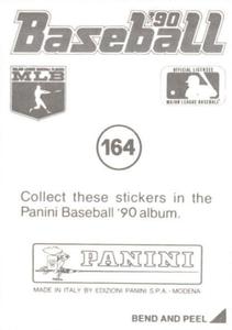 1990 Panini Stickers #164 Rafael Palmeiro Back