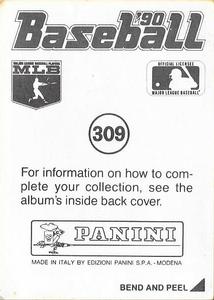 1990 Panini Stickers #309 Tom Herr Back